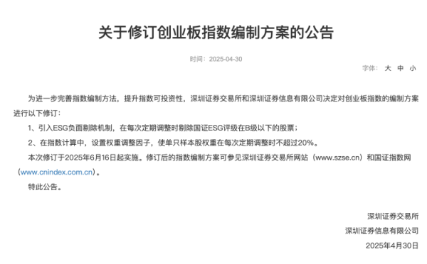 资炒股门户 引入ESG负面剔除机制，深交所修订！